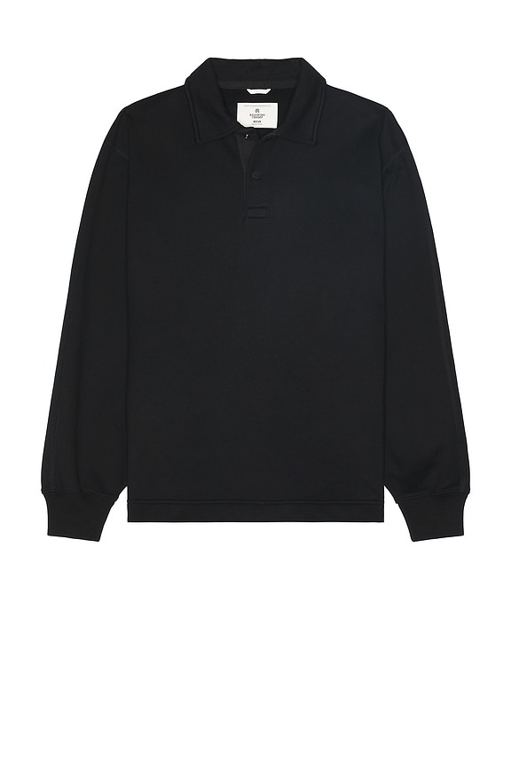 view 1 of 3 Midweight Terry Rugby Sweater in Black