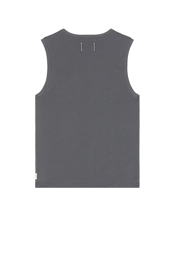 view 2 of 3 Copper Jersey Sleeveless Shirt in Charcoal