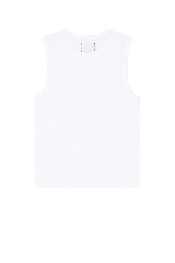 view 2 of 3 Copper Jersey Sleeveless Shirt in White