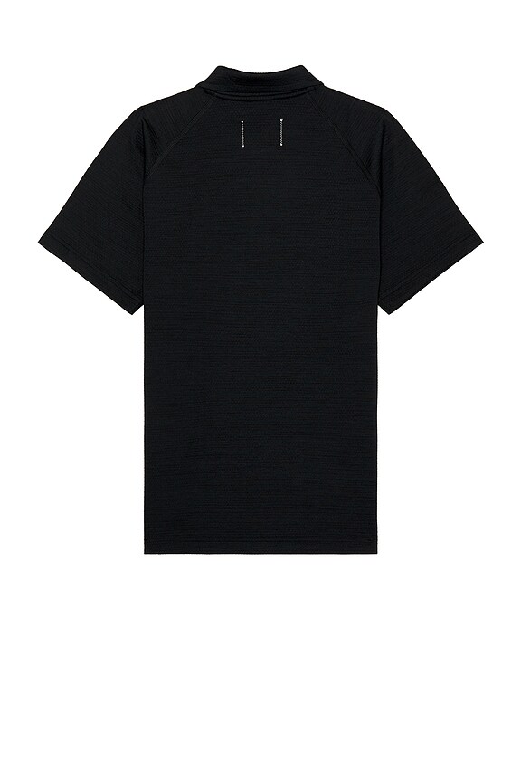 view 2 of 3 Solotex Mesh Tiebreak Polo in Heather Black