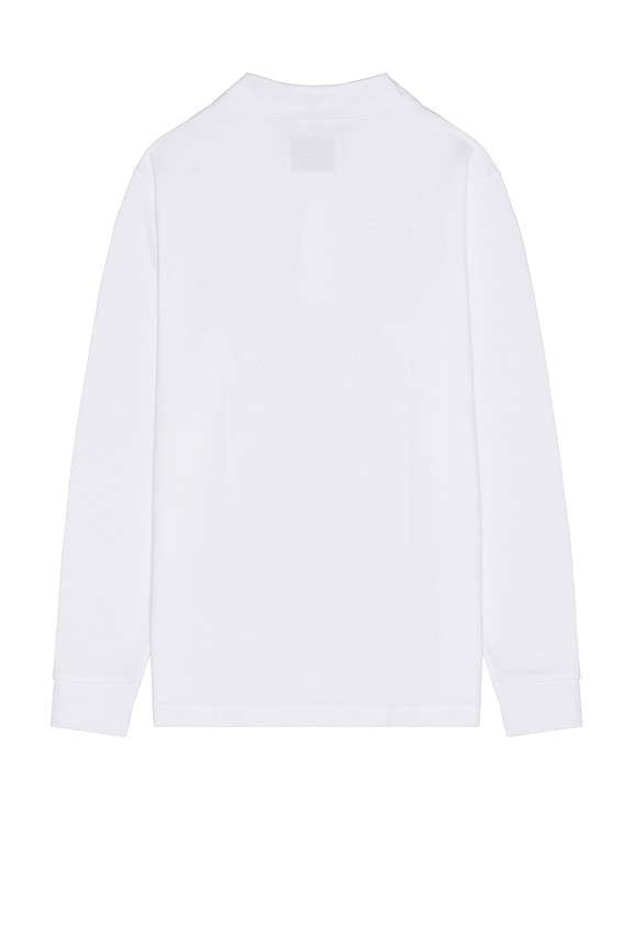 view 2 of 3 Academy Long Sleeve Polo in White