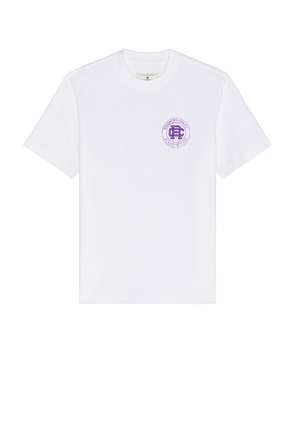 view 2 of 3 Midweight Jersey Water Colour T-shirt in White & Purple