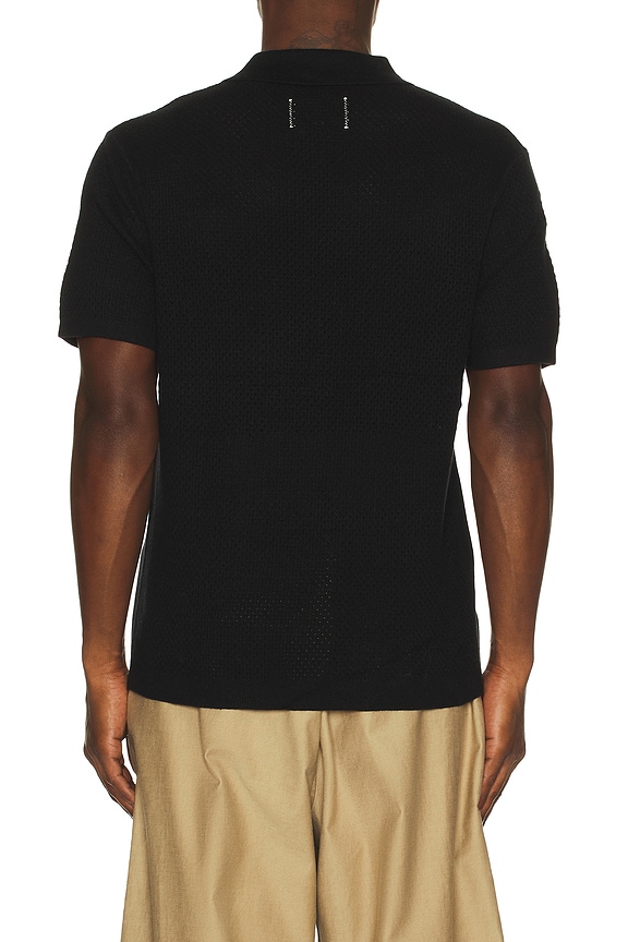 view 2 of 4 Cotton Linen Victor Polo in Black