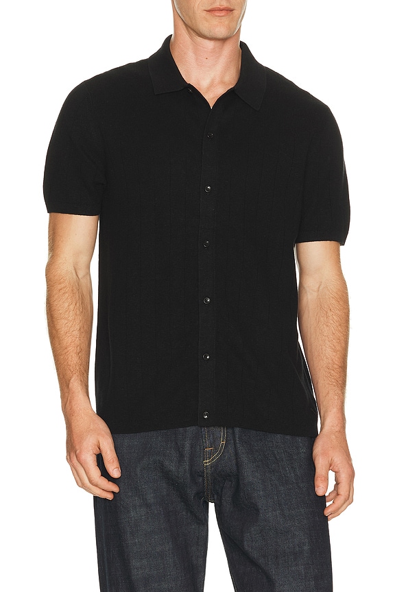 view 1 of 4 Cotton Linen Piazza Shirt in Black