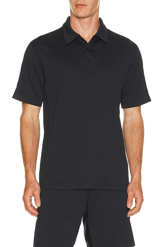 view 1 of 4 Solotex Mesh Tiebreak Standard Polo in Heather Black