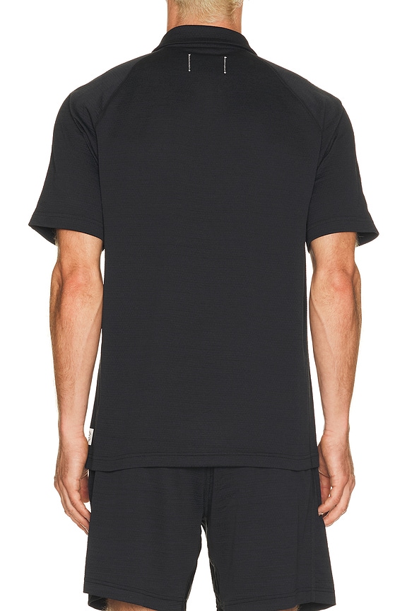 view 2 of 4 Solotex Mesh Tiebreak Standard Polo in Heather Black