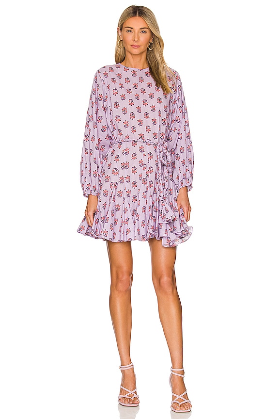 Rhode Ella Dress in MARIGOLD FLOWER VIOLET MINI | REVOLVE