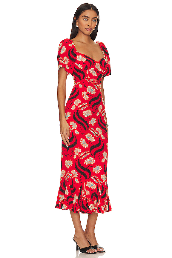 view 2 of 3 ROBE MAXI RAMONA in Bright Red Kiku