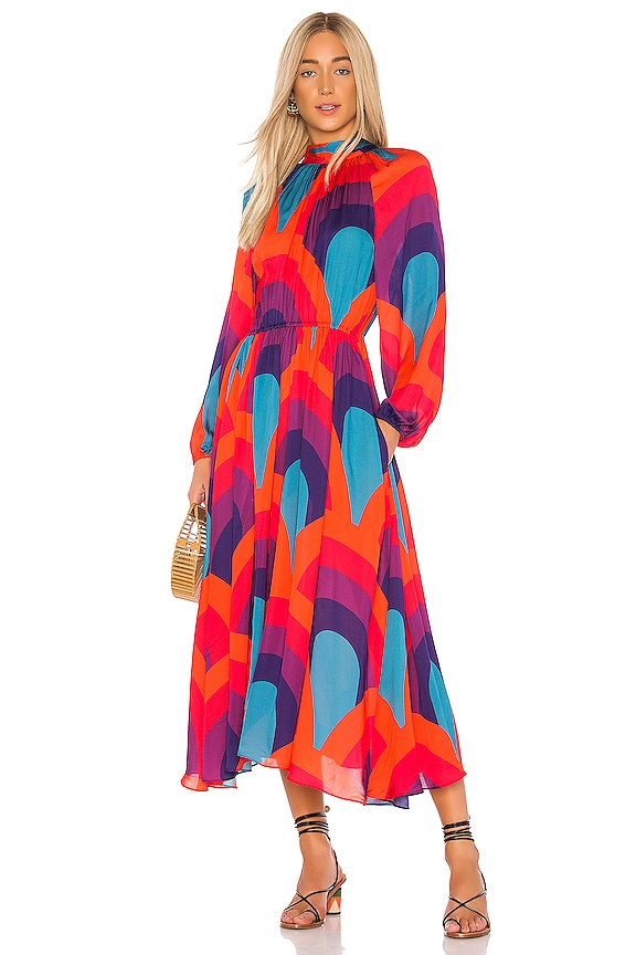 view 1 of 3 Mai Dress in Retro Rainbow