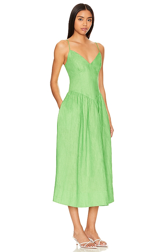 view 2 of 3 SOPHIE 미디 원피스 in Green Lemon