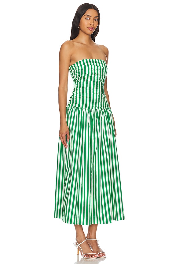 view 2 of 3 Selma Dress in Green Curacao Stripe
