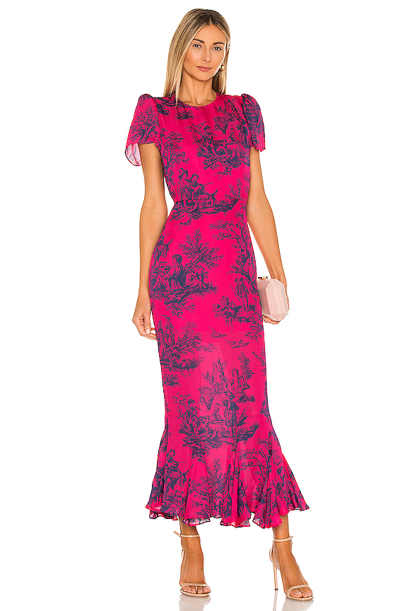 view 1 of 3 Lulani Dress in Pink French Toile