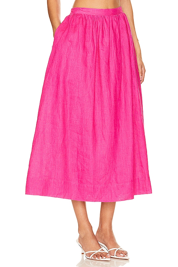 view 2 of 4 JUPE MIDI AARON in Hot Pink