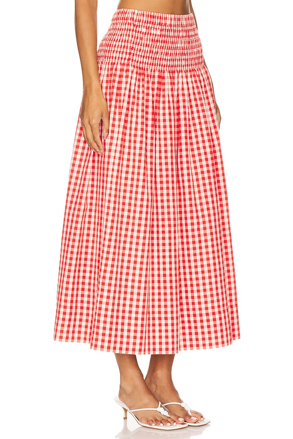 view 2 of 6 Lilou Skirt in Scarlet Toulouse Gingham