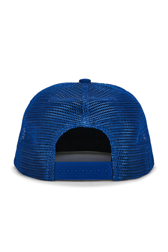 view 2 of 3 Pit Stop Trucker Hat in White, Blue, & Red