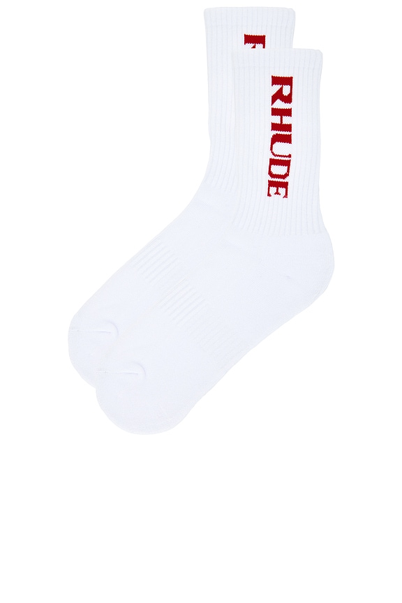 view 2 of 2 CALCETIN in White & Red
