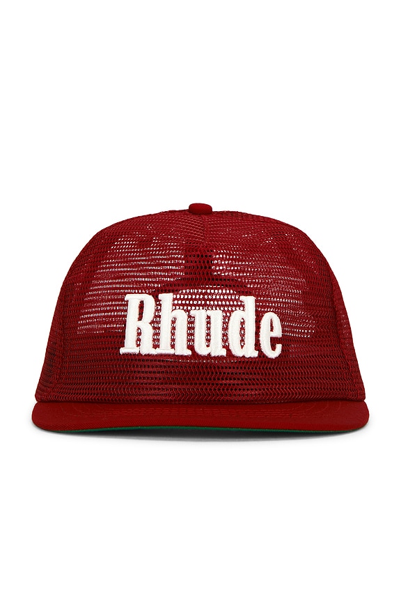 view 1 of 3 Logo Mesh Hat in Red & White