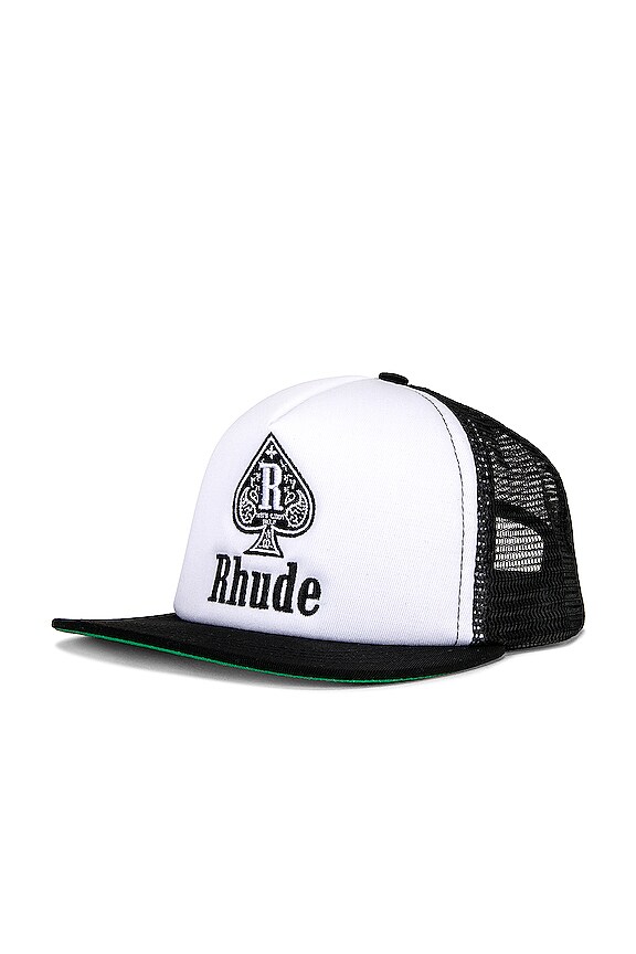 view 2 of 4 Spade Trucker Hat in Black & White