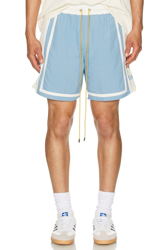 view 4 of 5 Moonlight Short in Powder Blue & Off White
