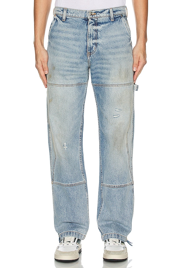 view 1 of 6 Reza Denim Double Knee Pant in Indigo