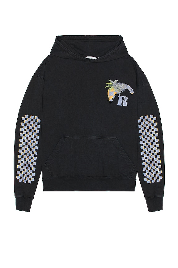 Rhude Moonlight Tropics Hoodie in Vtg Black