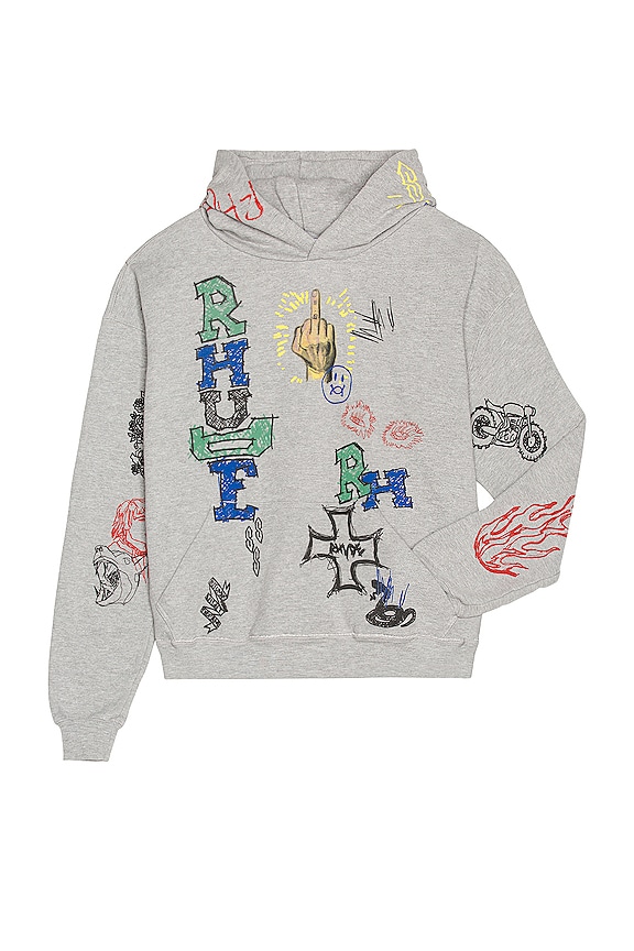 view 2 of 4 Doodle Hoodie in Grey