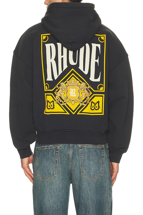 view 1 of 5 SWEAT À CAPUCHE PLAYING CARD in Vintage Black & Yellow