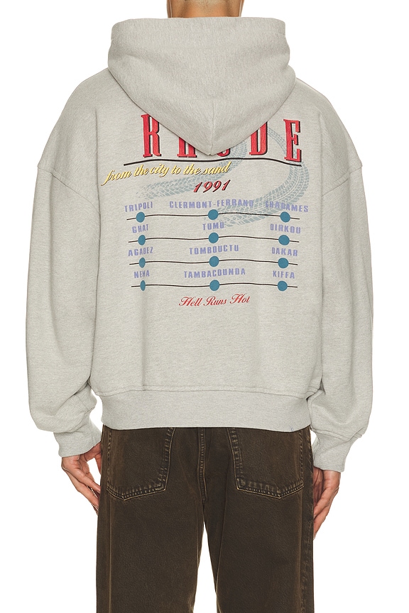 view 2 of 5 The Desert Decides Hoodie in Heather Grey, Red, & Multi