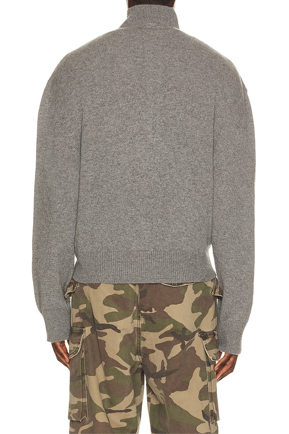 view 2 of 4 Quarter Zip Knit Top in Grey