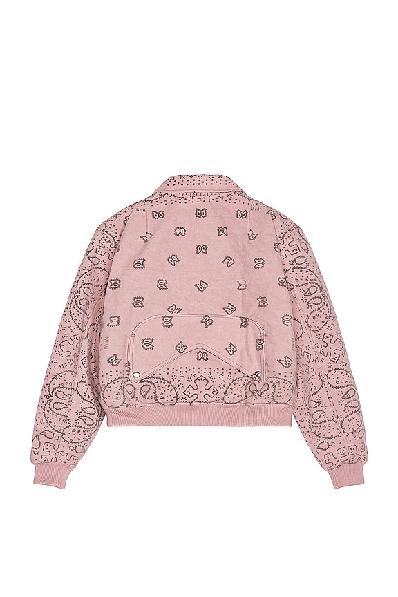 view 2 of 3 Bandana Bomber Jacket in Mauve