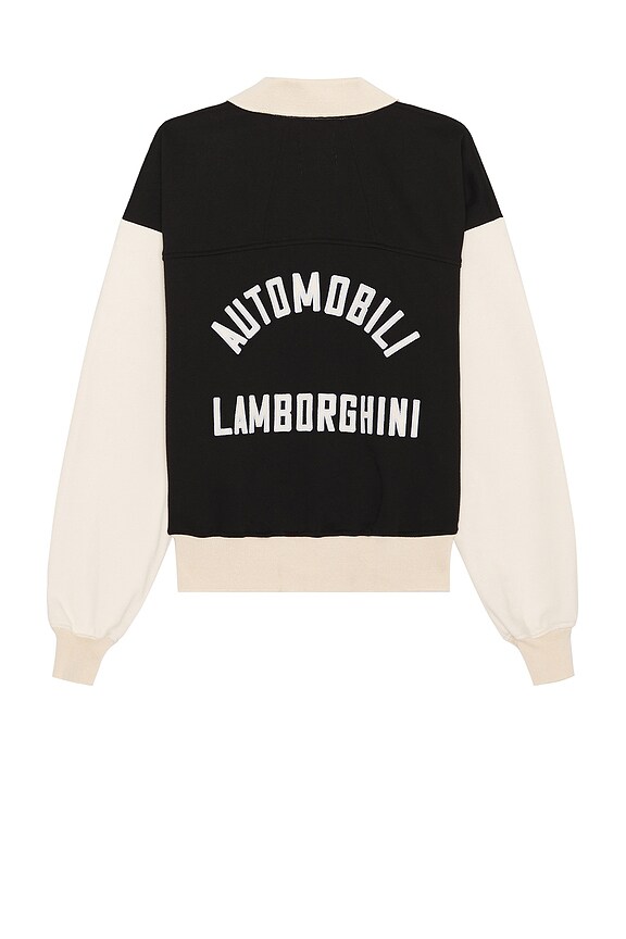 view 2 of 4 x Automobili Lamborghini Pique Polo Shirt in Black & Cream