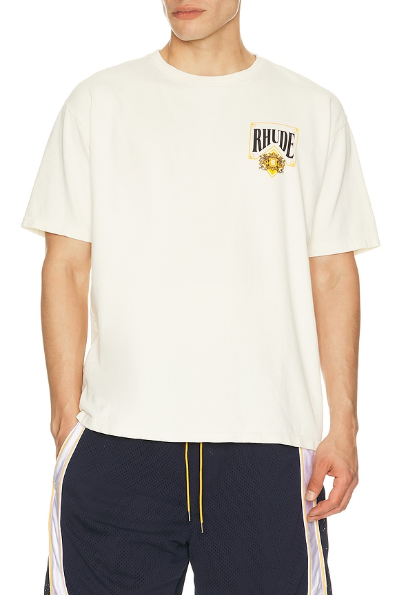 view 2 of 4 T-SHIRT PLAYING CARD in Vintage White & Yellow