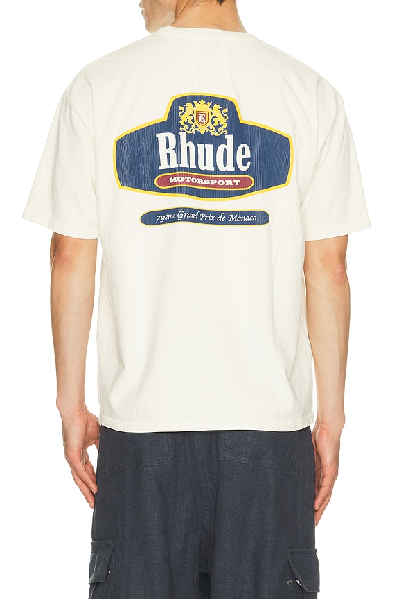 view 1 of 4 T-SHIRT RACING CREST in Vintage White & Navy