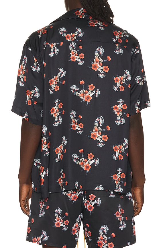 view 2 of 4 Turbo Floral Button-Up Shirt in Black, Red, & Multi