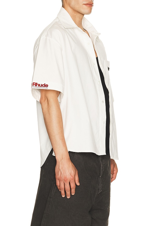 view 2 of 6 Petrol Oversized Mechanic Shirt in White, Black, & Red