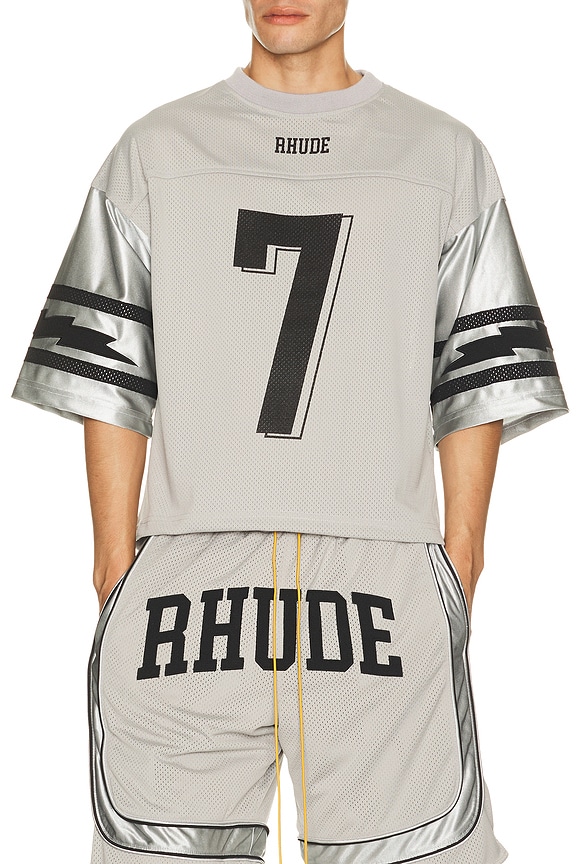 view 1 of 4 Lightning Football Jersey in Grey & Silver