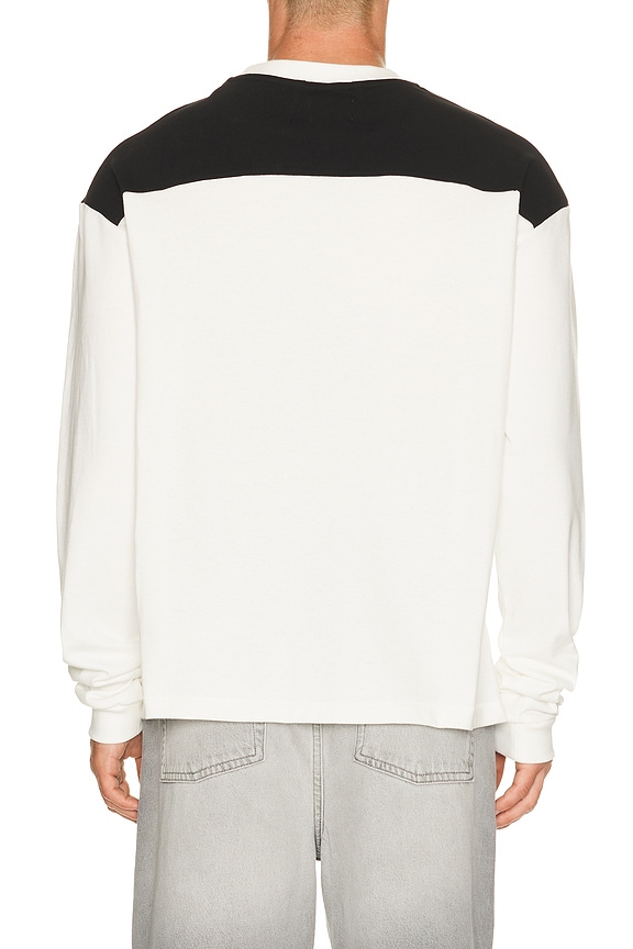 view 2 of 4 Racing Panel Long Sleeve Shirt in White, Black, & Red