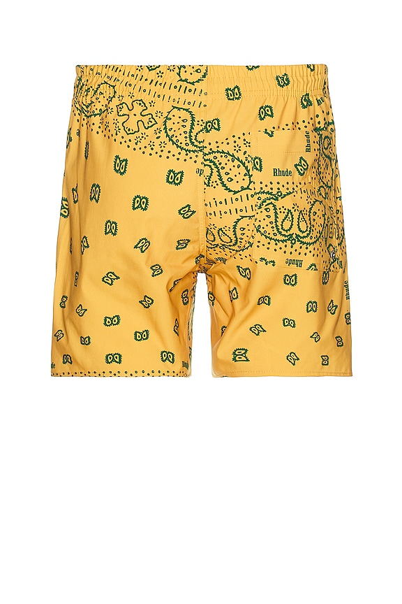 view 2 of 5 Bandana Swim Short in Yellow & Green