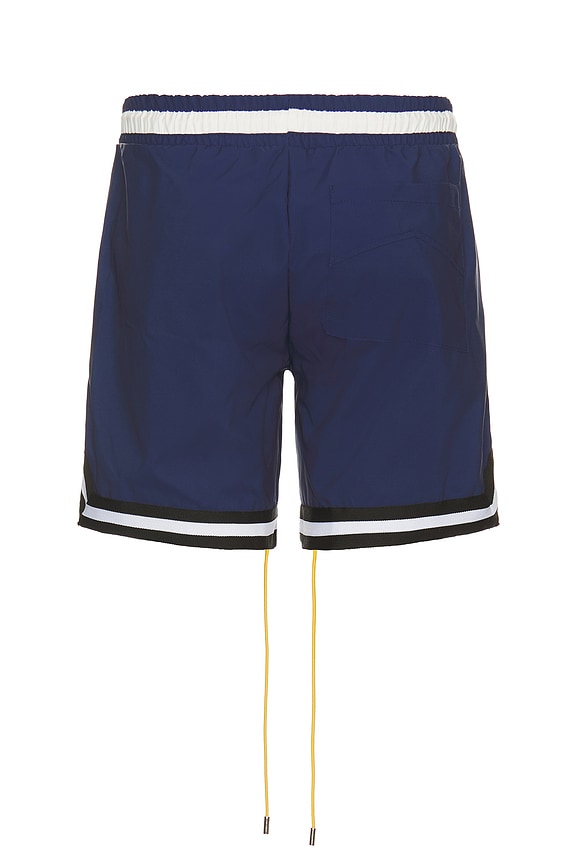 view 2 of 4 Basketball Logo Swim Short in Blue, Black, & White