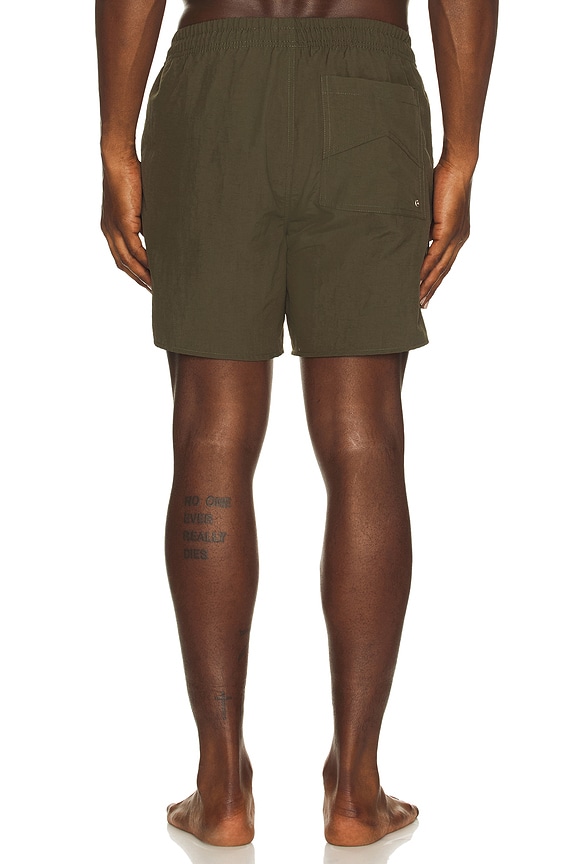 view 2 of 5 Radiator Swim Short in Moss Green & Black