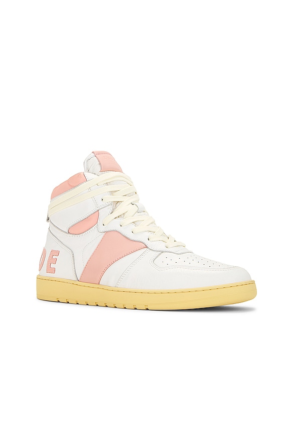 view 2 of 7 Rhecess Hi Sneaker in White & Dusty Pink