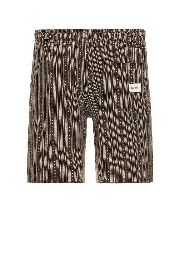 view 2 of 4 Jacquard Linen Jam Short in Brown