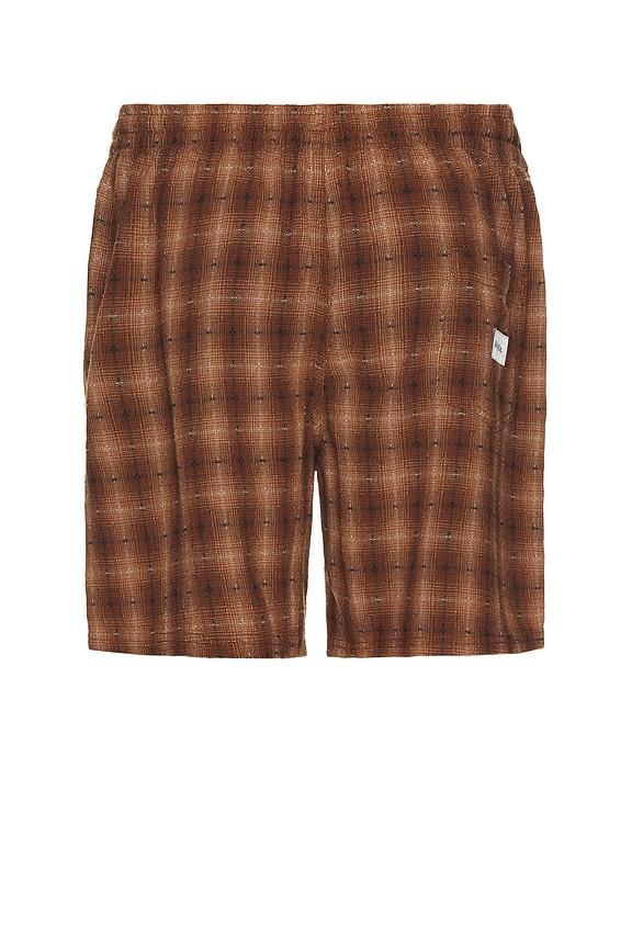 view 2 of 6 Shadow Check Jam Shorts in Rust