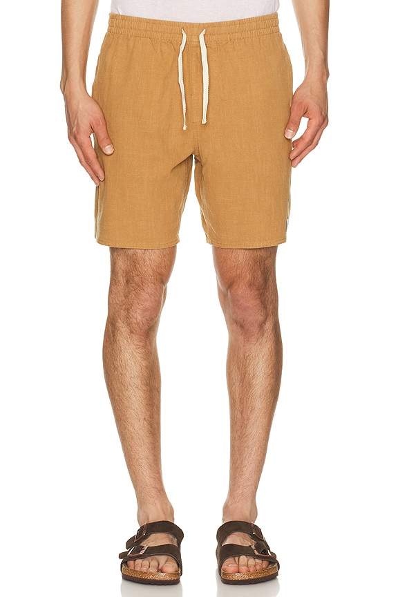 view 1 of 5 Textured Linen Jam Short in Tobacco