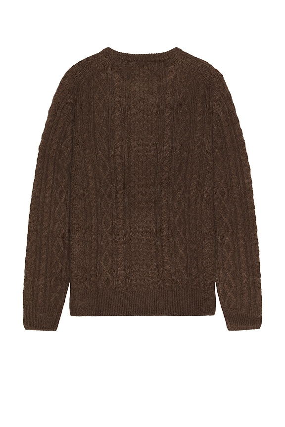 view 2 of 4 Mohair Fishermans Knit Sweater in Chocolate