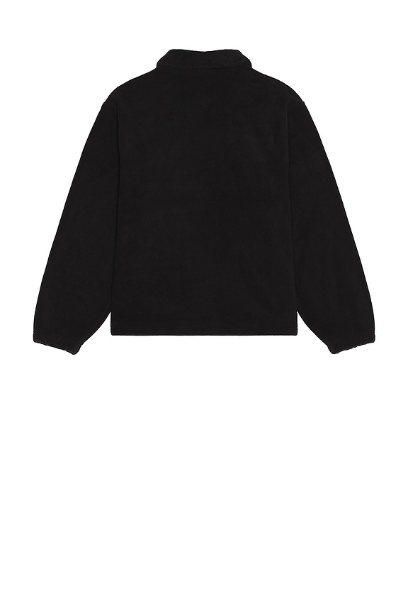 view 2 of 5 Checkered Fleece Quarter Zip in Black