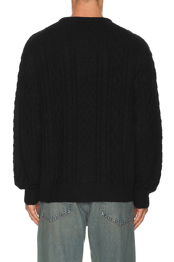 view 2 of 4 Mohair Fishermans Knit Sweater in Black