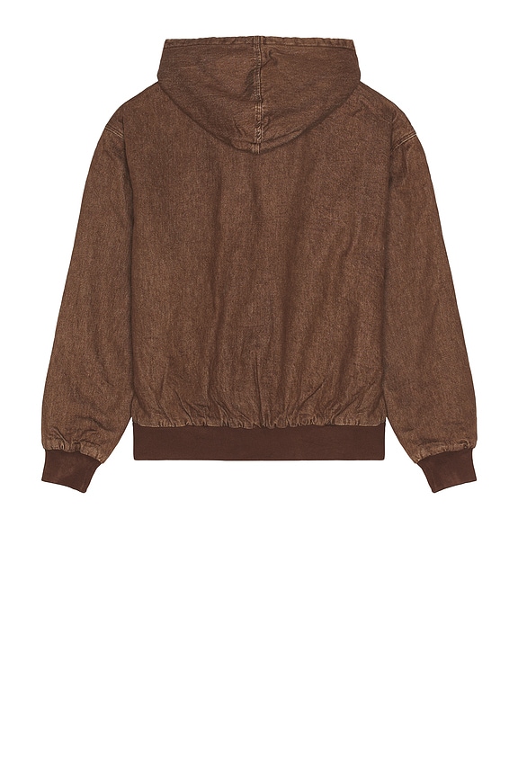 view 2 of 5 Insulated Denim Work Jacket in Washed Brown