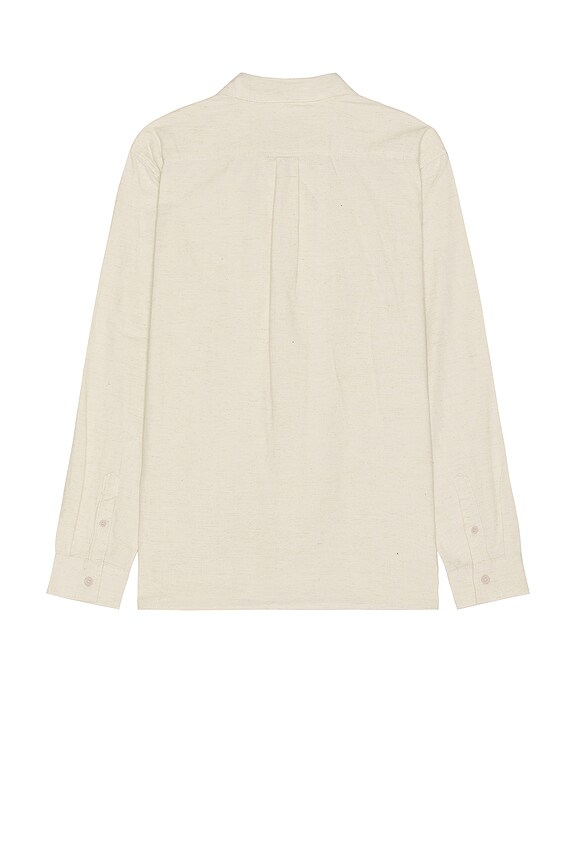 view 2 of 3 Classic Linen Long Sleeve Shirt in Sand