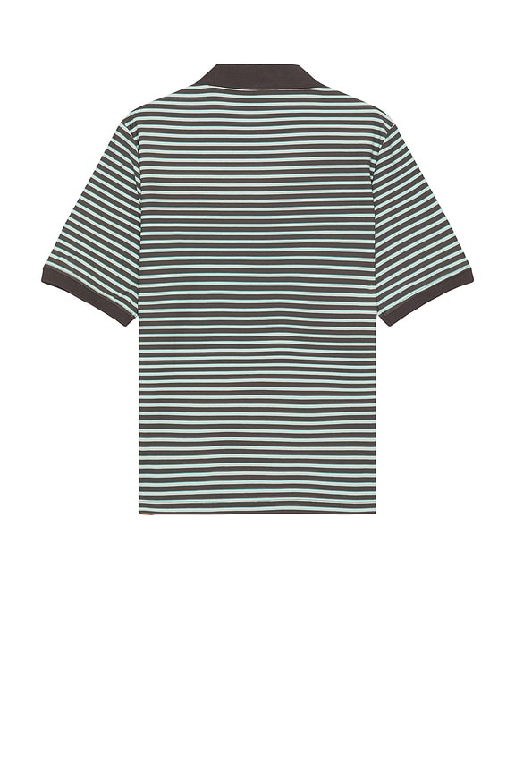 view 2 of 4 Stripe Short Sleeve Polo in Charcoal